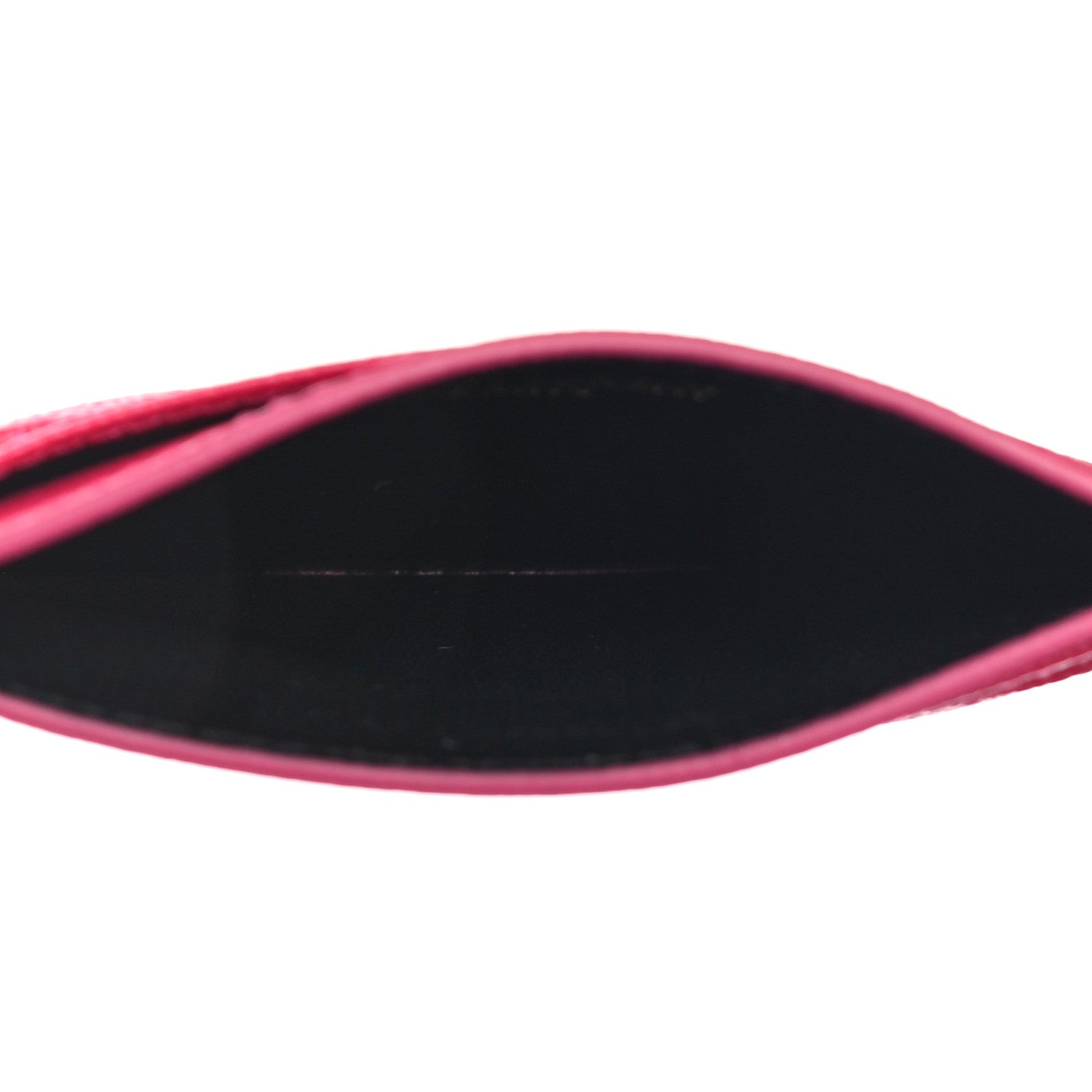 Saint Laurent Grain De Poudre Matelasse Chevron Monogram Credit Card Case Fresh Fuxia 5 of 10