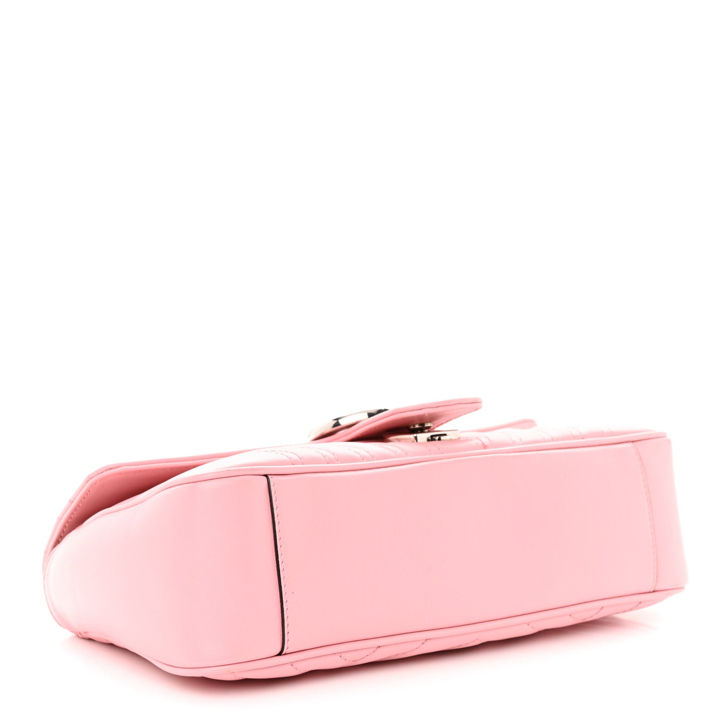 Calfskin Matelasse Small GG Marmont Shoulder Bag Wild Rose