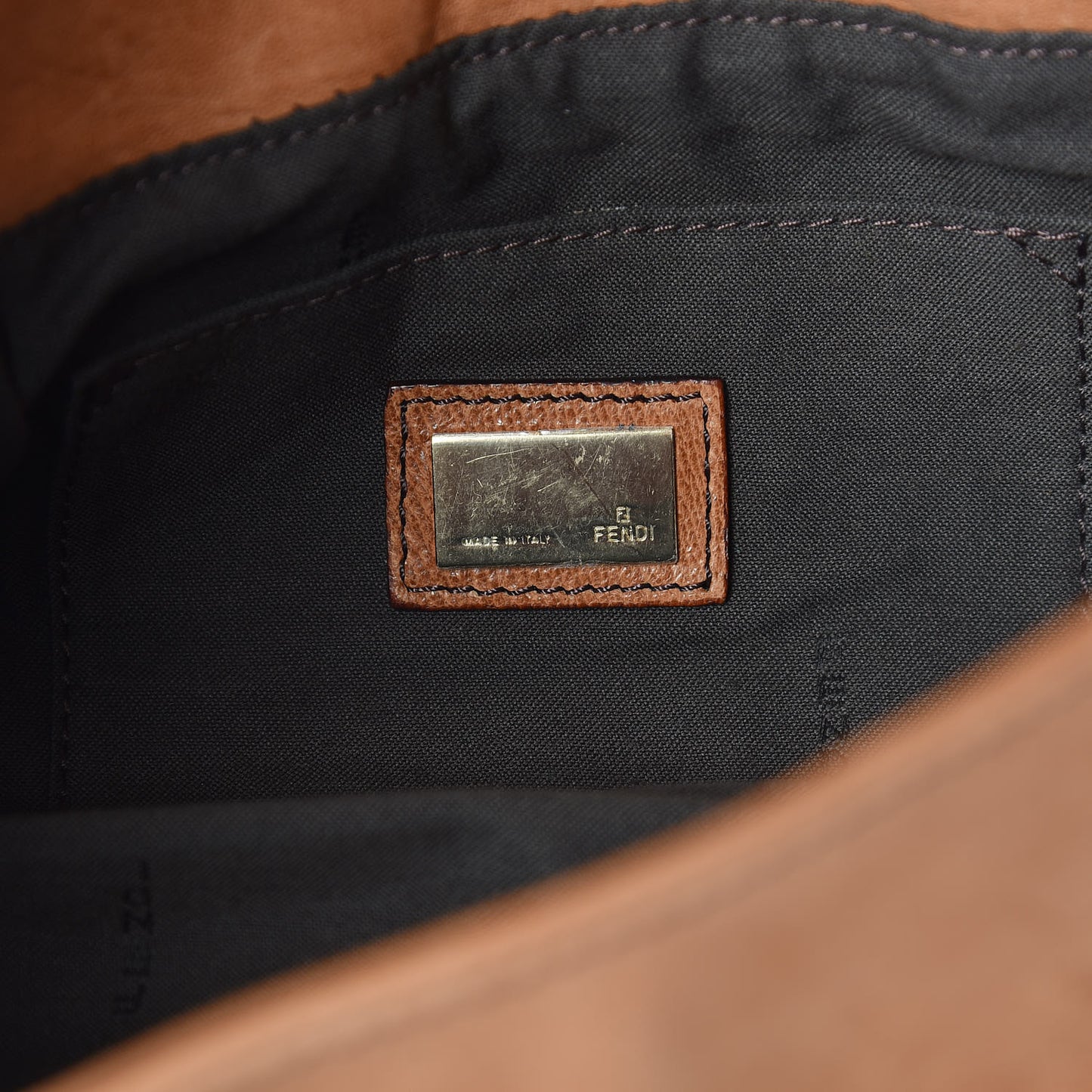 Calfskin Small Chef Shoulder Bag Brown