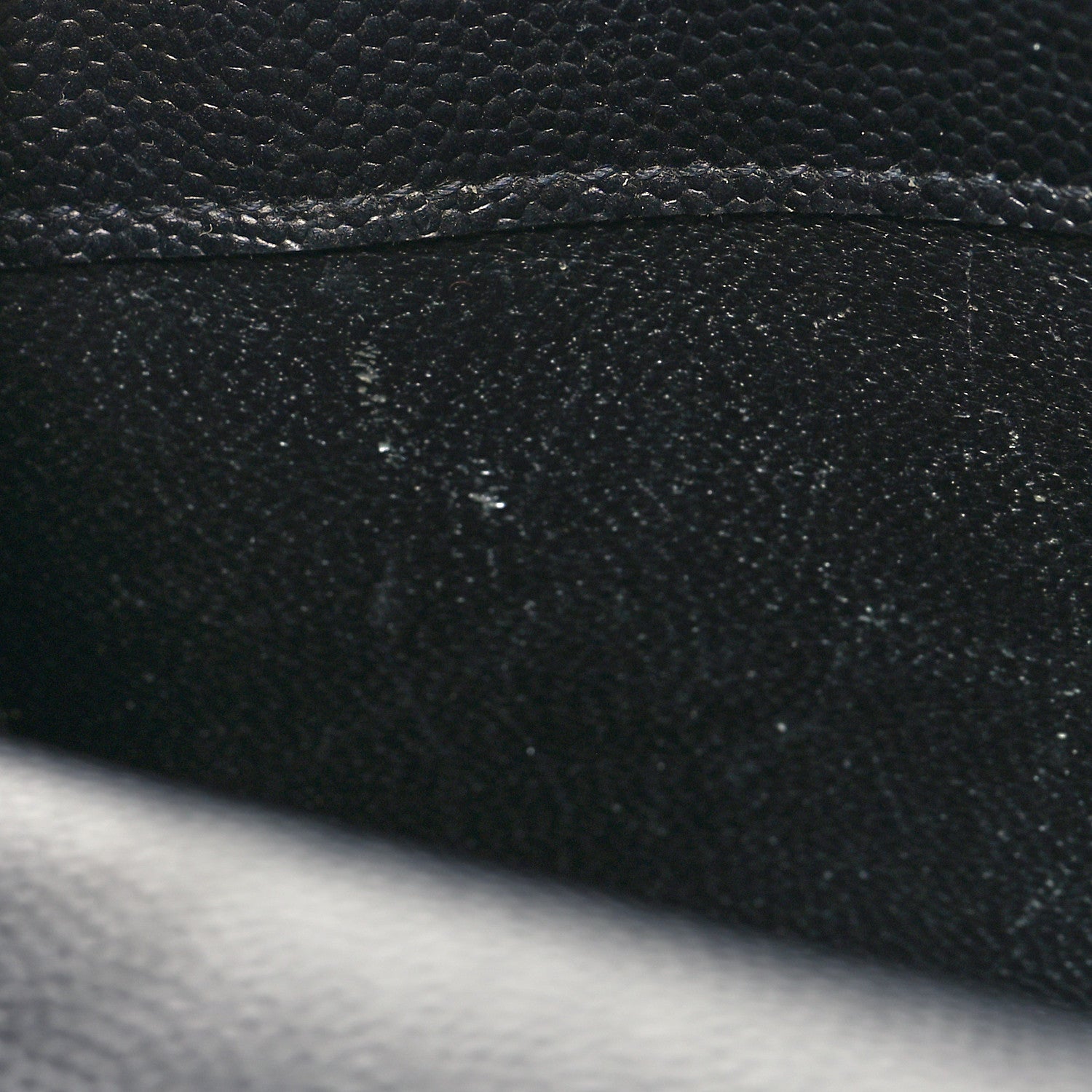 Saint Laurent Grain De Poudre Matelasse Chevron Monogram Envelope Chain Wallet Black 11 of 11