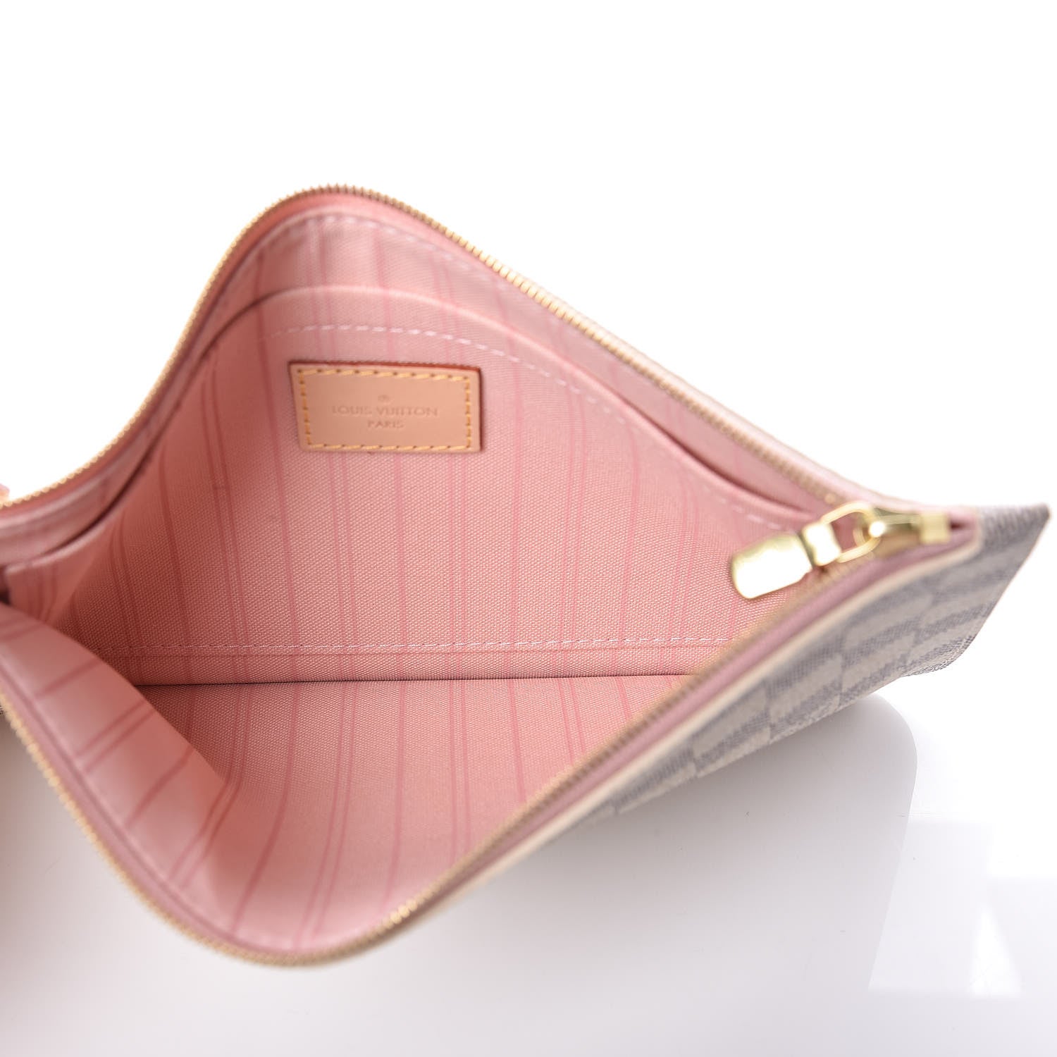 Louis Vuitton Damier Azur Neverfull MM GM Pochette Rose Ballerine 5 of 8