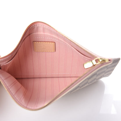 Louis Vuitton Damier Azur Neverfull MM GM Pochette Rose Ballerine 5 of 8