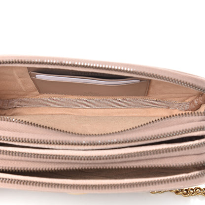Gucci Calfskin Matelasse Mini GG Marmont Chain Crossbody Bag Porcelain Rose 5 of 13