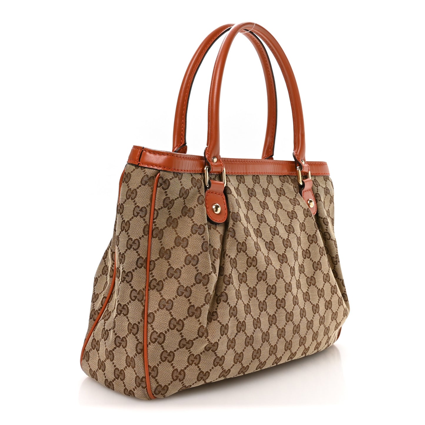 Monogram Medium Sukey Top Handle Tote Beige Orange