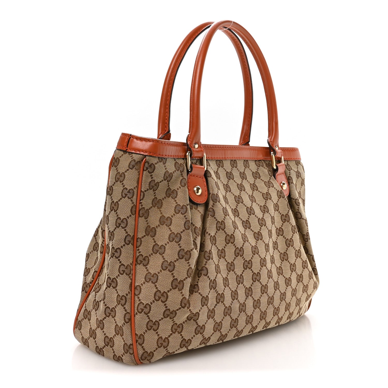 Gucci Monogram Medium Sukey Top Handle Tote Beige Orange 2 of 9