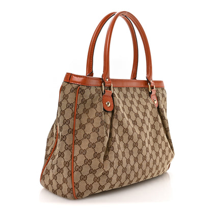 Gucci Monogram Medium Sukey Top Handle Tote Beige Orange 2 of 9