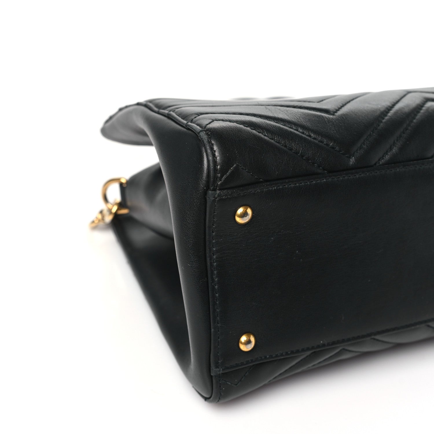 Gucci Calfskin Matelasse Small GG Marmont Tote Black 9 of 15