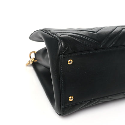 Gucci Calfskin Matelasse Small GG Marmont Tote Black 9 of 15