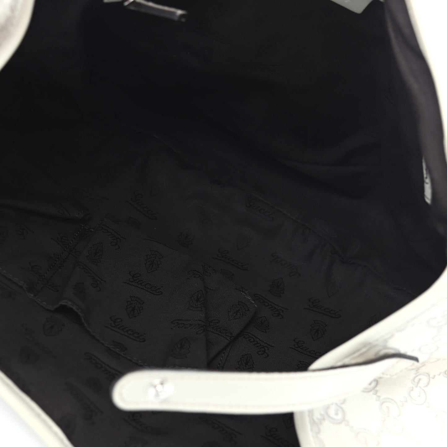Guccissima Medium GG Twins Shoulder Bag Off White