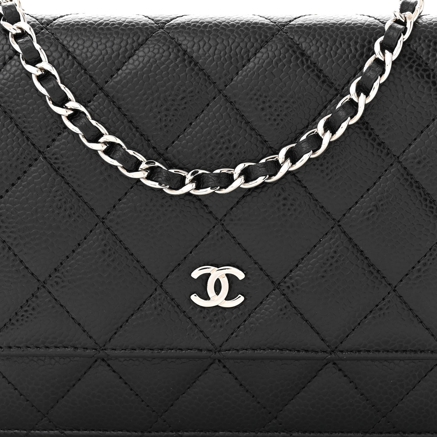 Chanel Caviar Quilted Wallet on Chain WOC Black 9 of 12
