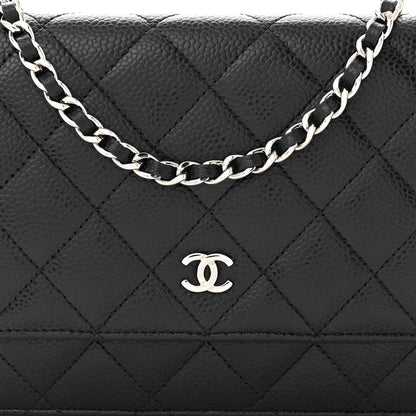Chanel Caviar Quilted Wallet on Chain WOC Black 9 of 12