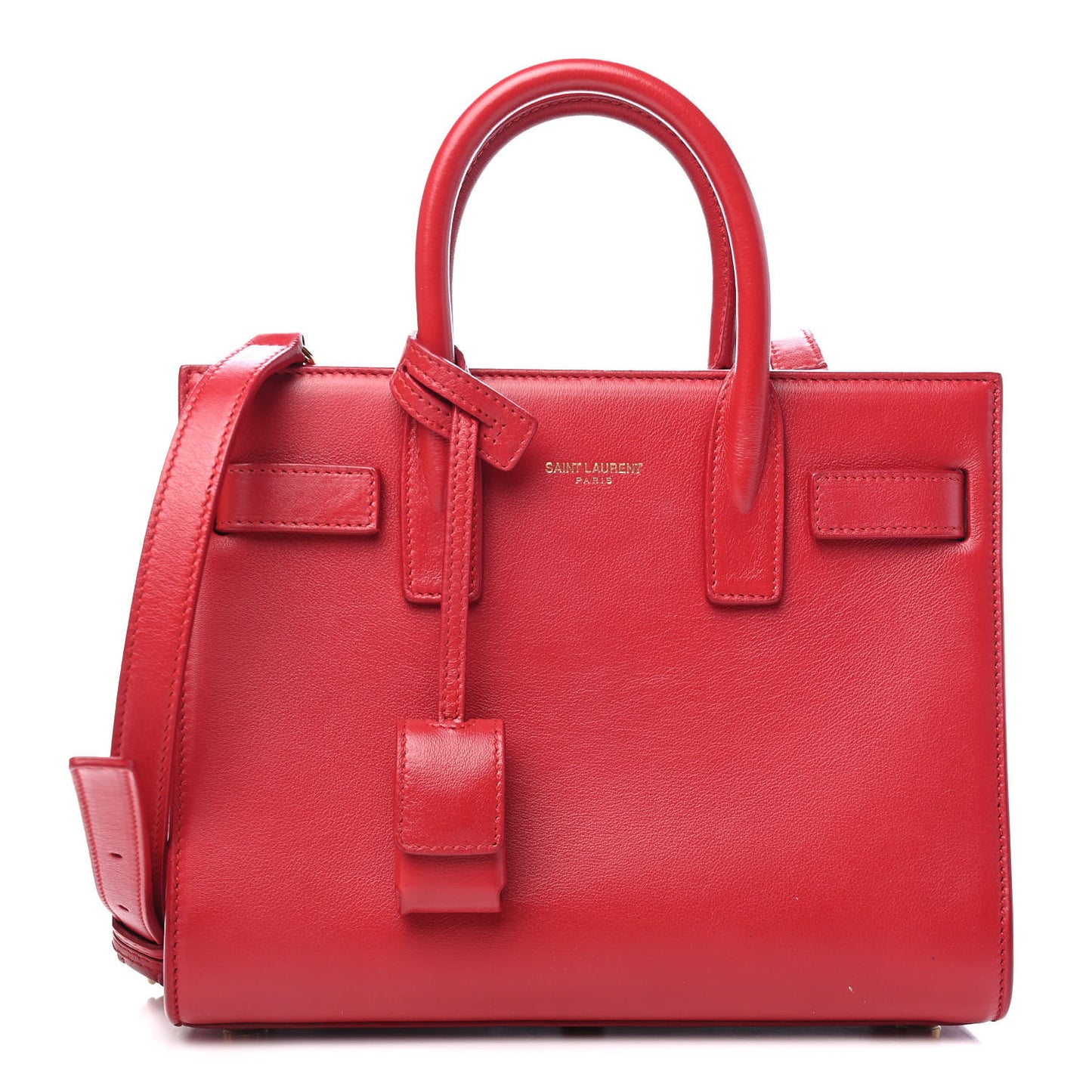 Calfskin Nano Sac De Jour Lipstick Red