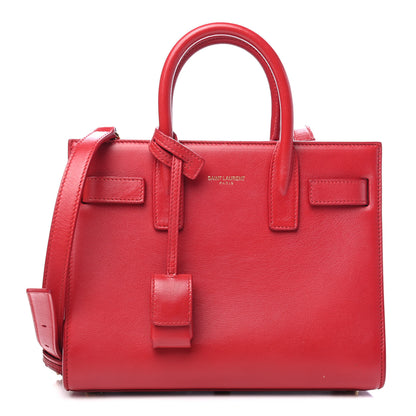 Saint Laurent Calfskin Nano Sac De Jour Lipstick Red 2 of 17