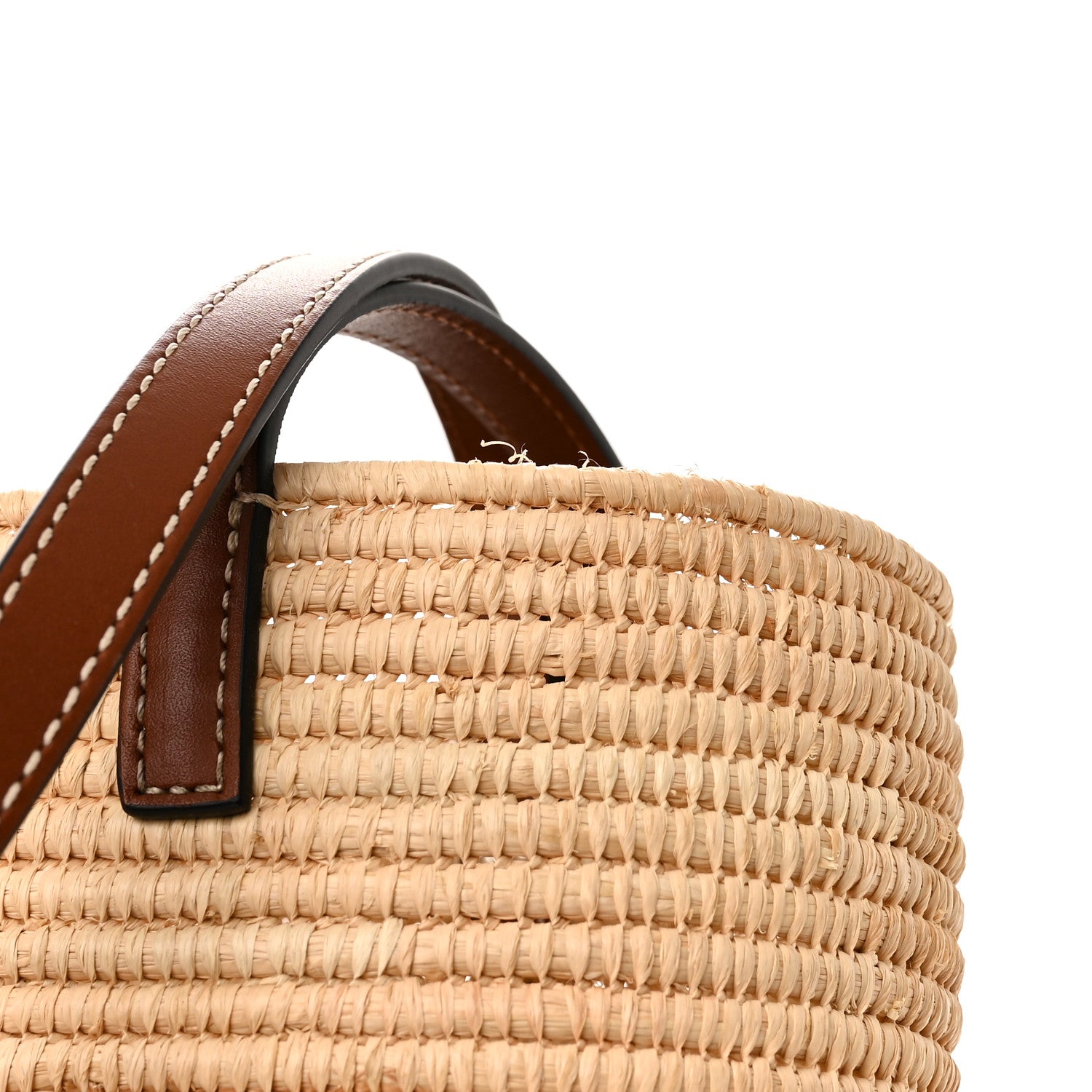 Loewe Raffia Small Square Basket Tote Bag Natural Tan 11 of 12