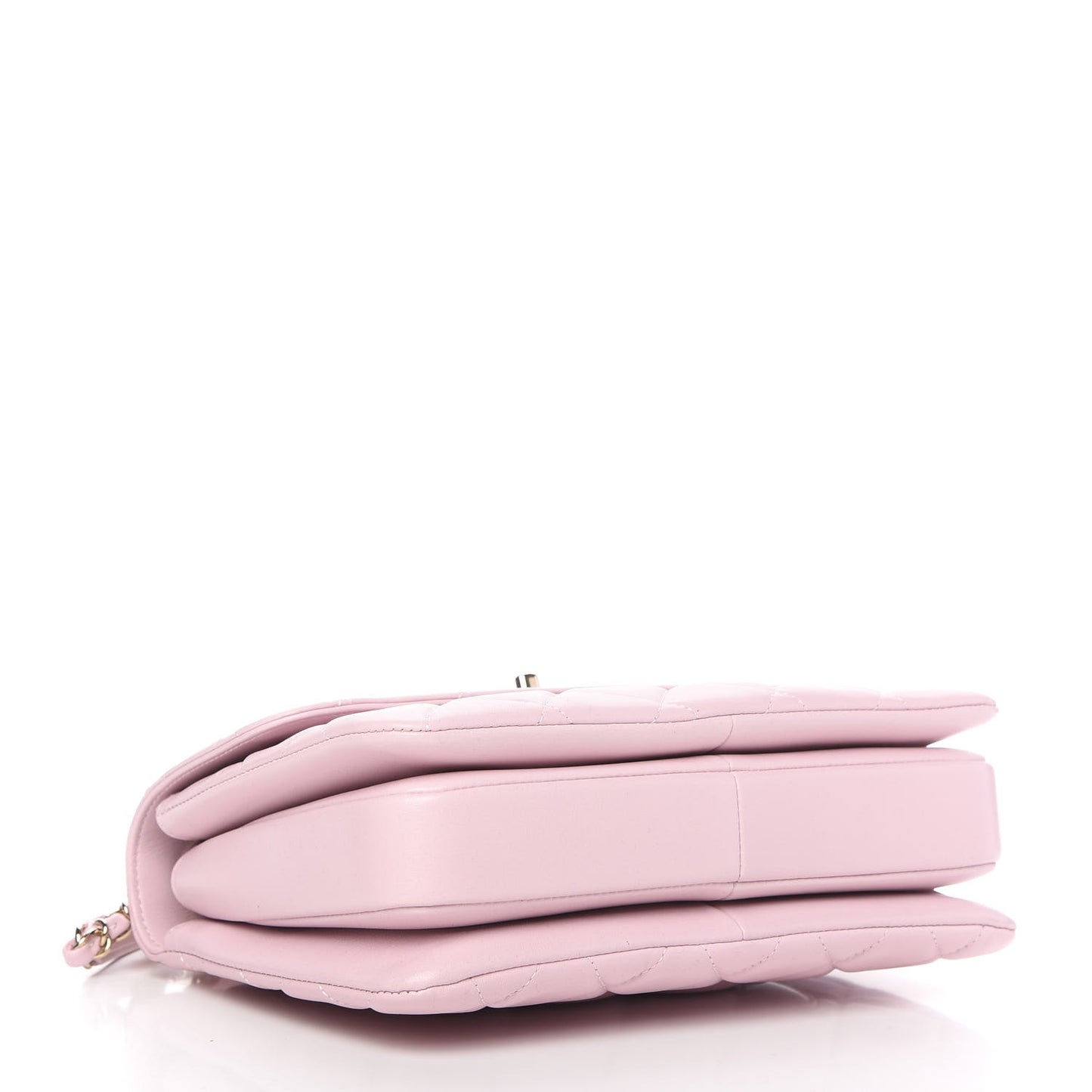 Lambskin Quilted Small Trendy CC Flap Dual Handle Bag Light Pink