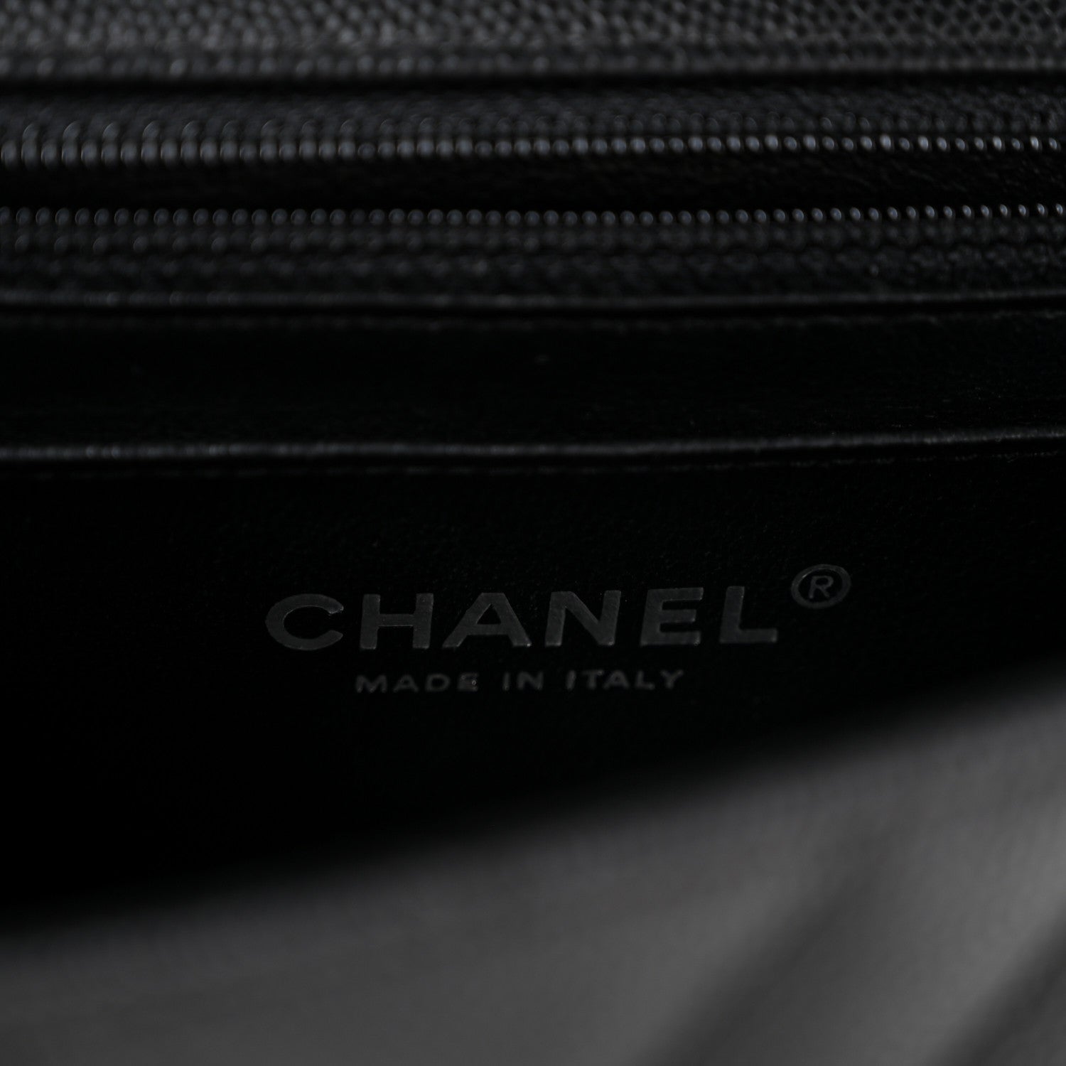 Chanel Caviar Chevron Quilted Mini Rectangular Flap Black 6 of 14