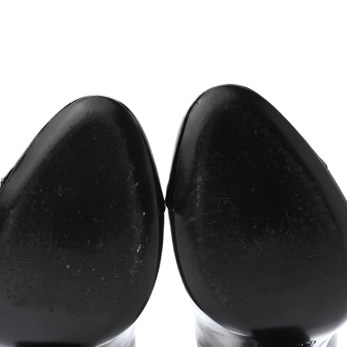 Lambskin Patent Cap Toe Escarpins CC Pumps 41 Black