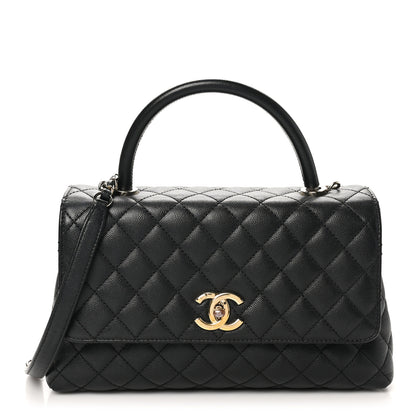 Chanel Caviar Quilted Small Coco Handle Flap Black 1 of 10