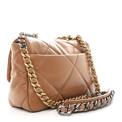 Chanel Lambskin Quilted Medium Chanel 19 Flap Brown 3 of 11