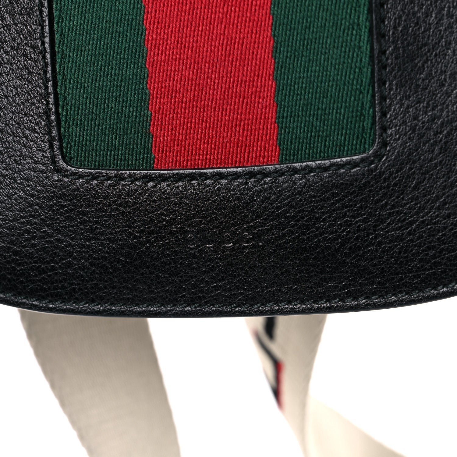 Gucci Calfskin Web Crystal Butterfly Stripe Small Totem Shoulder Bag Black 14 of 15