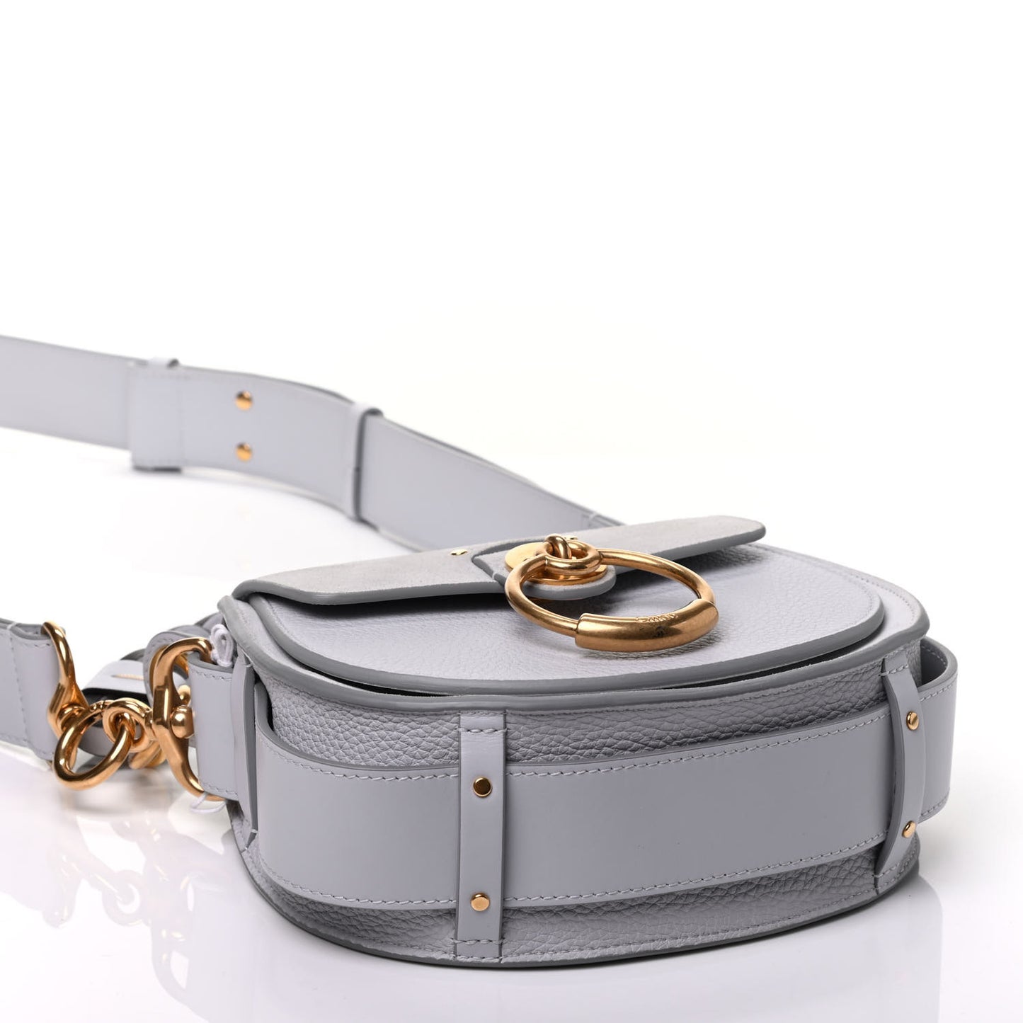 Calfskin Suede Small Braided Tess Bag Light Cloud