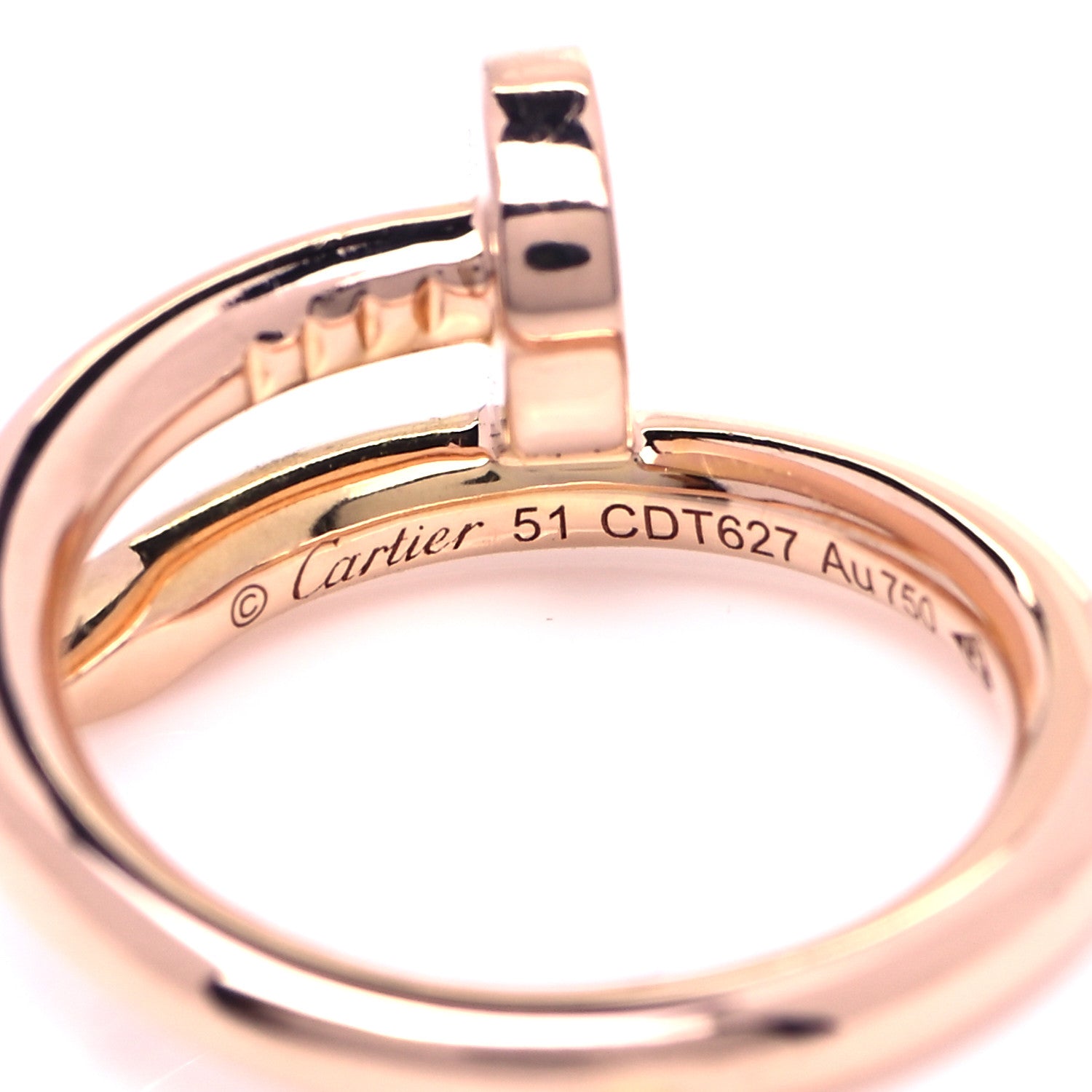 Cartier 18K Pink Gold Juste Un Clou Ring 51 5.75 4 of 5