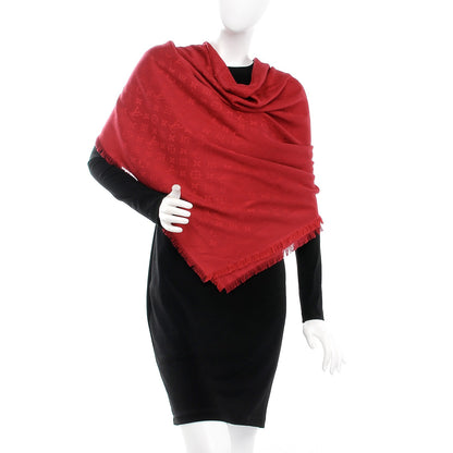 Louis Vuitton Silk Wool Monogram Shawl Pomme D'Amour 2 of 8
