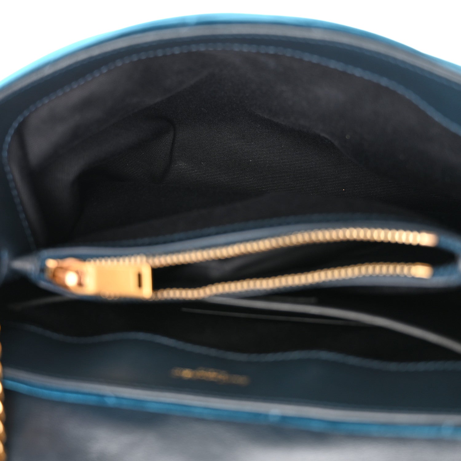 Saint Laurent Velvet Y Quilted Monogram Small Loulou Chain Satchel Medium Blue 5 of 14