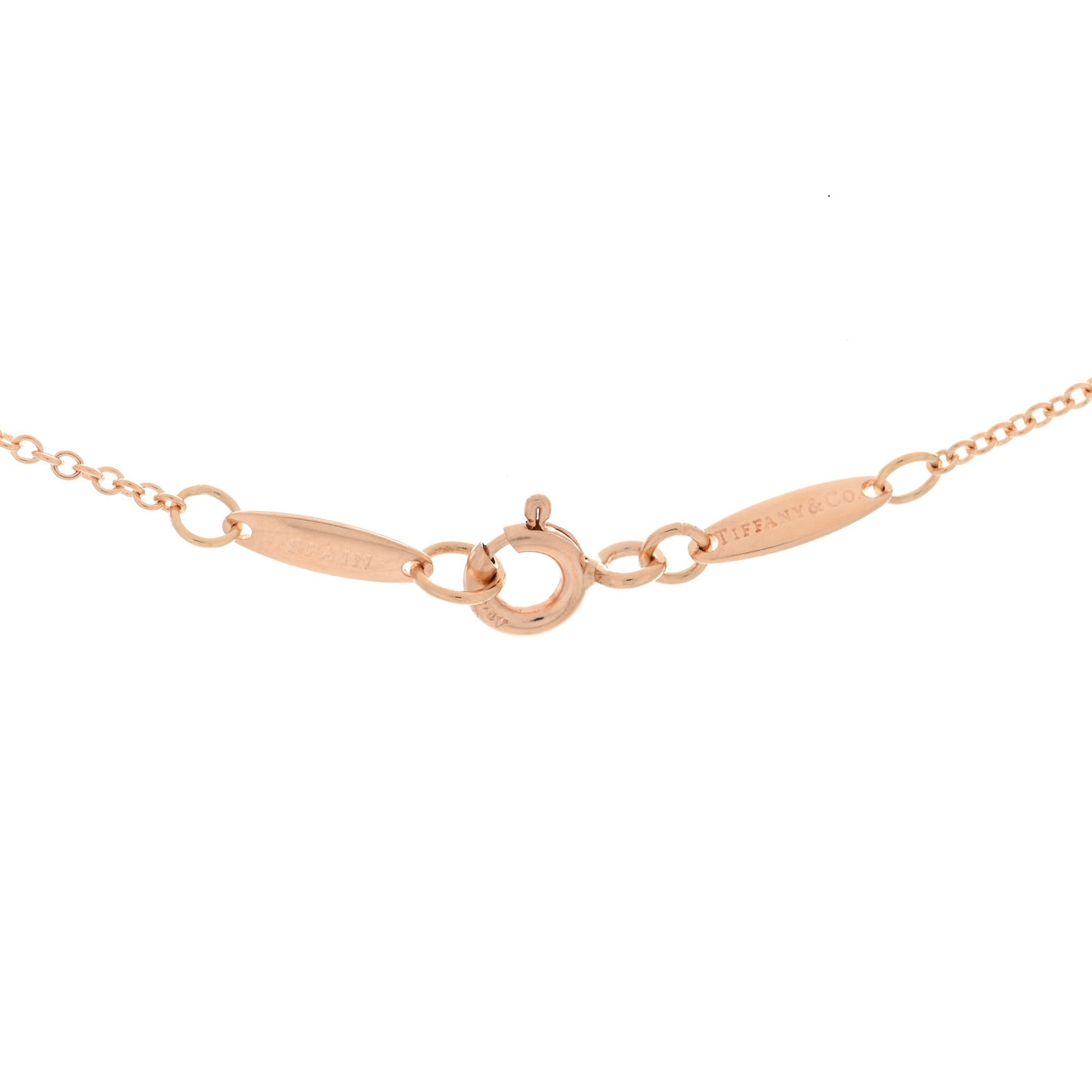 18K Rose Gold 11mm Elsa Peretti Open Heart Pendant Necklace