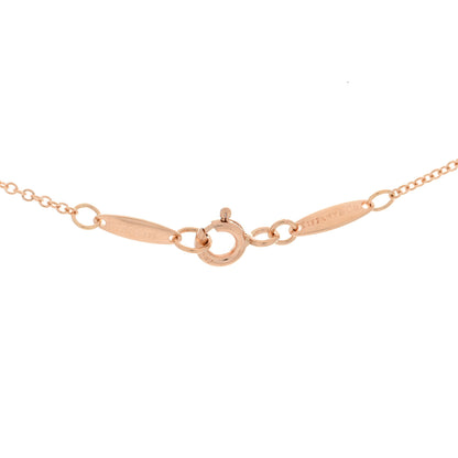 Tiffany 18K Rose Gold 11mm Elsa Peretti Open Heart Pendant Necklace 3 of 3