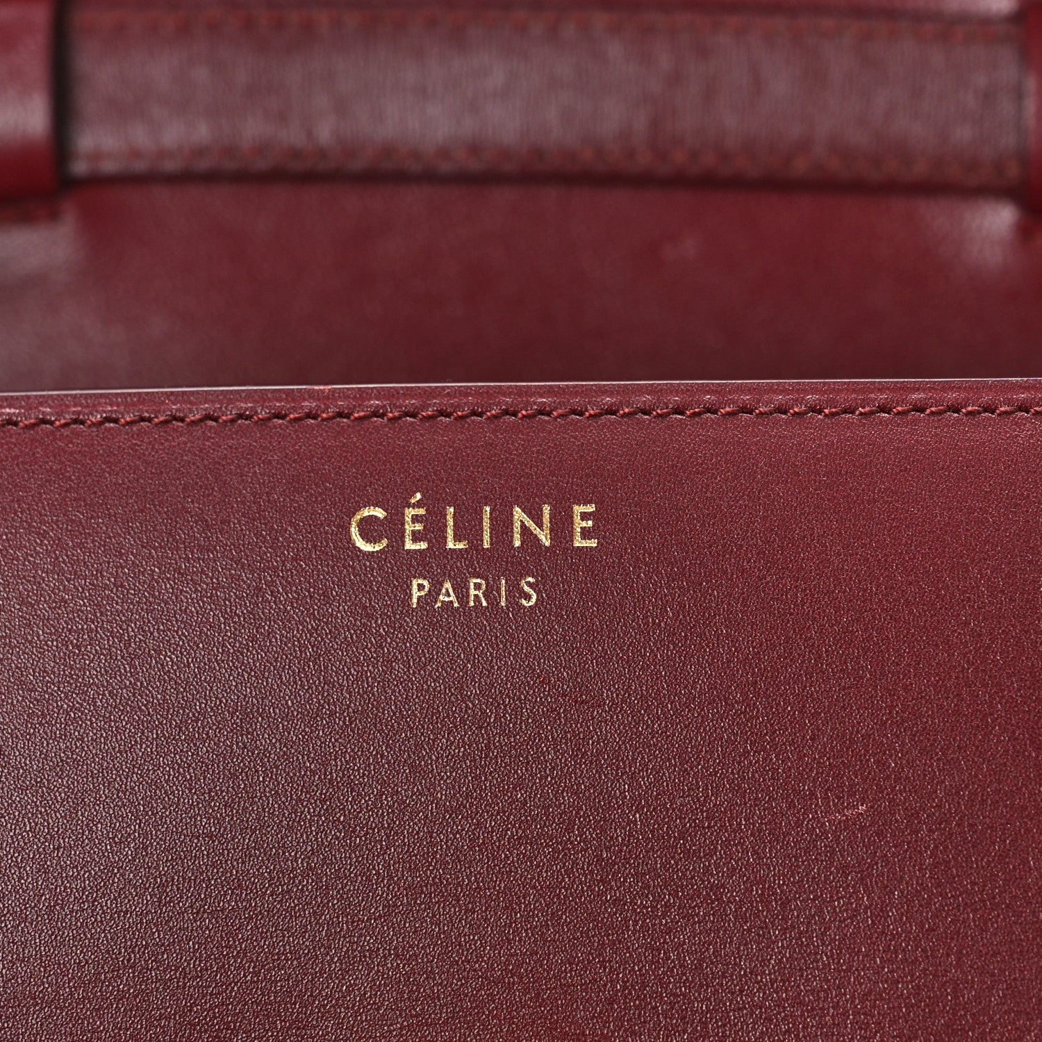 Celine Box Calfskin Small Classic Box Flap Bag Burgundy 6 of 13
