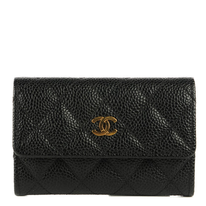 Chanel Caviar Quilted Flap Card Holder Black 1 of 8