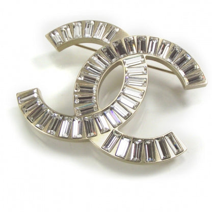 Chanel Gold w/ Crystal CC Pin Broach Jewlery 1 of 5