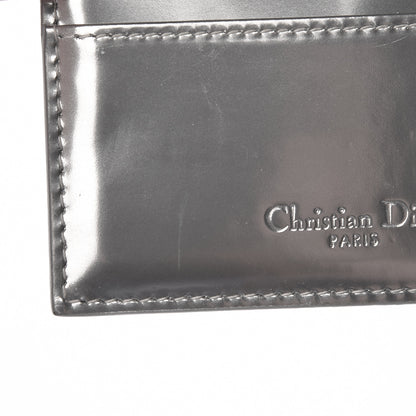 Christian Dior Metallic Patent Micro-Cannage Lady Dior Card Holder Silver 9 of 9