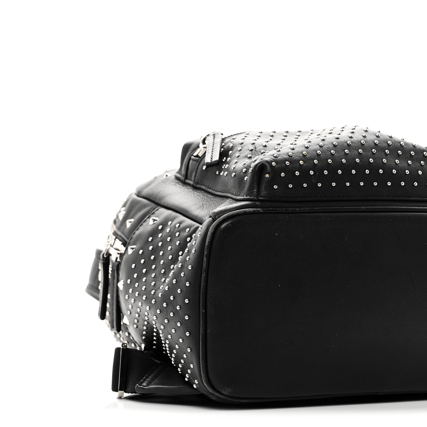 MCM Calfskin Studded Small Stark Backpack Black 8 of 9