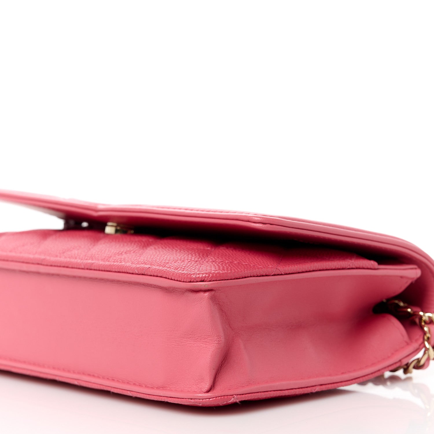 Chanel Caviar Quilted CC Filigree Wallet On Chain WOC Pink 11 of 11
