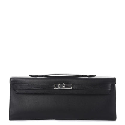 Hermes Swift Kelly Cut Clutch Pochette Black 1 of 8