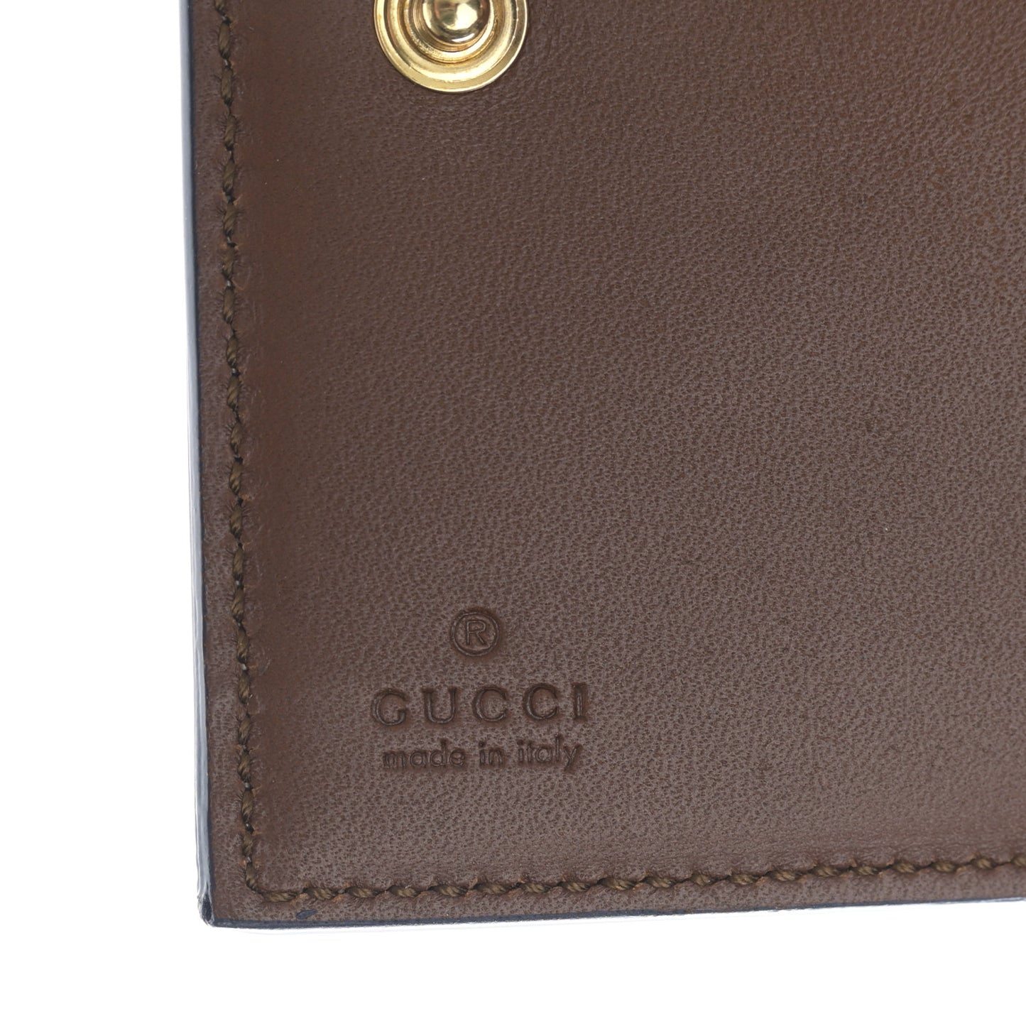 GG Supreme Monogram Calfskin Padlock Wallet Beige Black