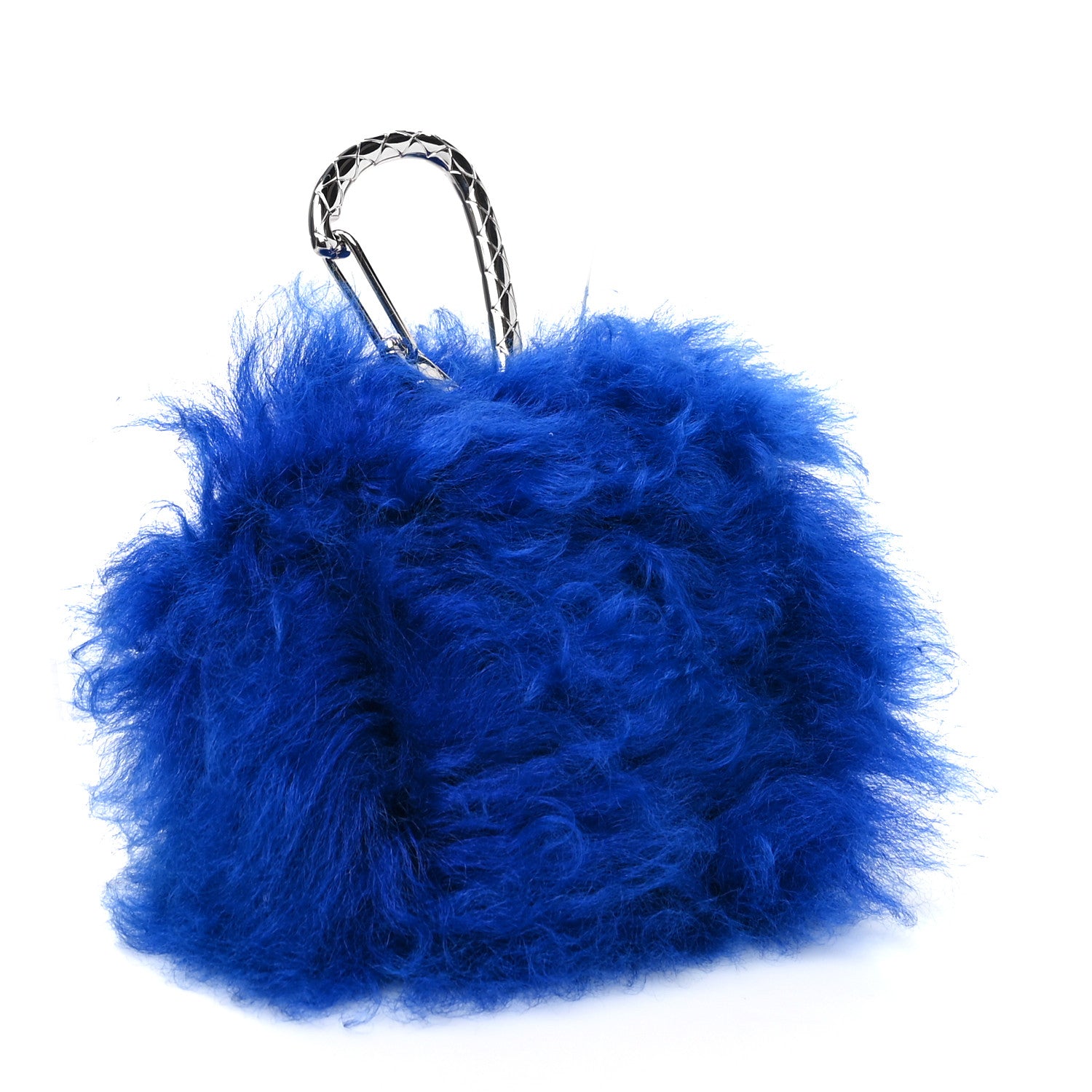Chanel Shearling Lambskin CC Hook Card Holder Blue 3 of 9