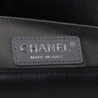 Chanel Lambskin Stingray Quilted Medium Boy Flap Black 5 of 8