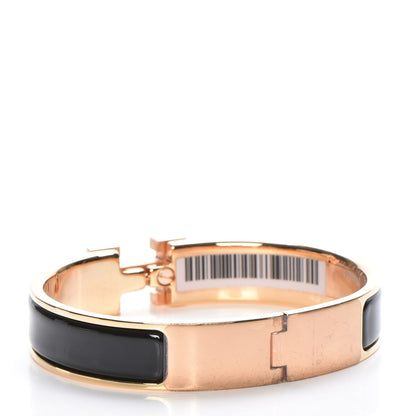 Hermes Enamel Narrow Clic Clac H Bracelet PM Black 3 of 6