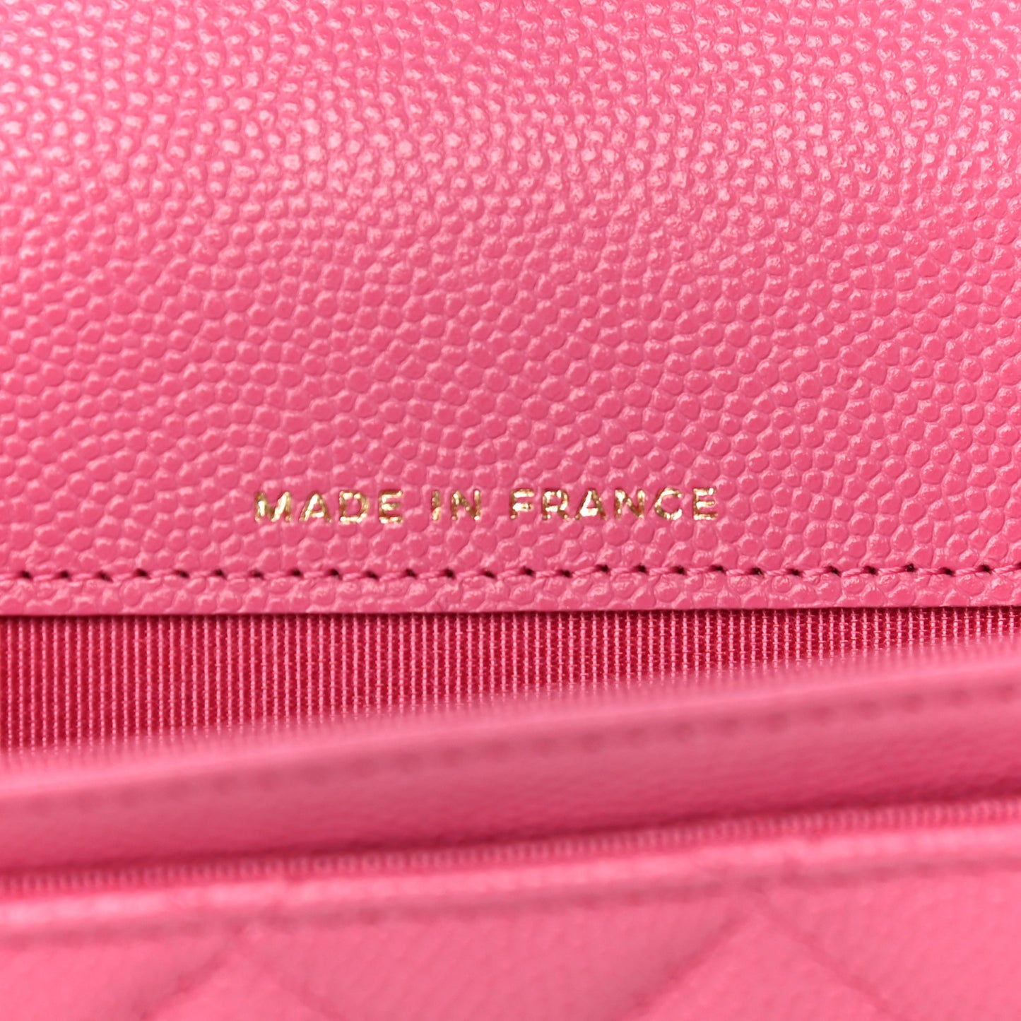 Caviar Quilted Flap Card Holder Wallet Pink