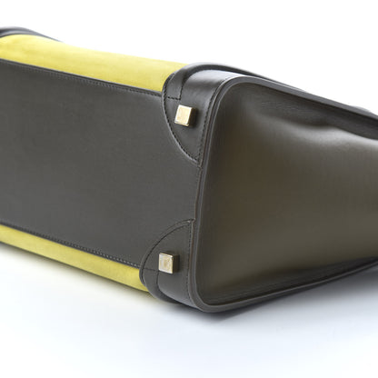 Celine Nubuck Smooth Calfskin Micro Tri-Color Luggage Chartreuse 7 of 9
