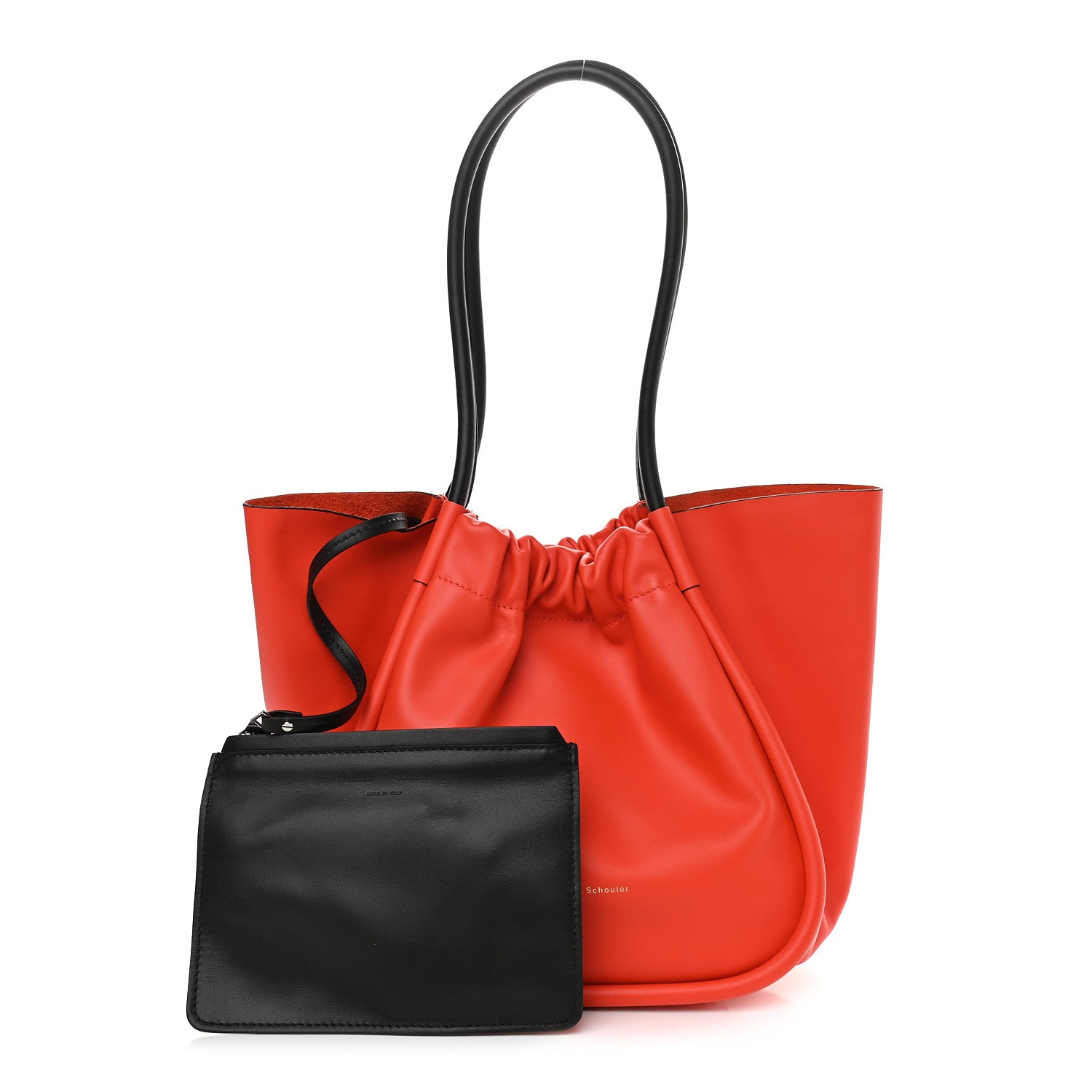Proenza Schouler Calfskin Large Ruched Tote Red 1 of 9