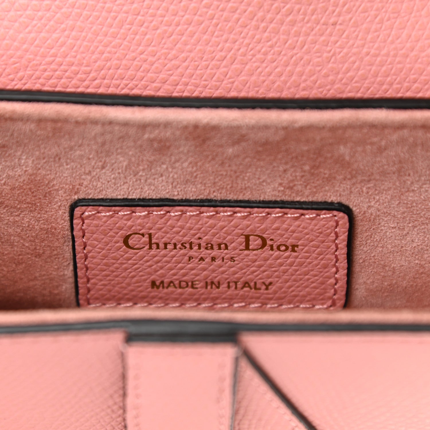 Christian Dior Grained Calfskin Mini Saddle Bag Pink 6 of 9