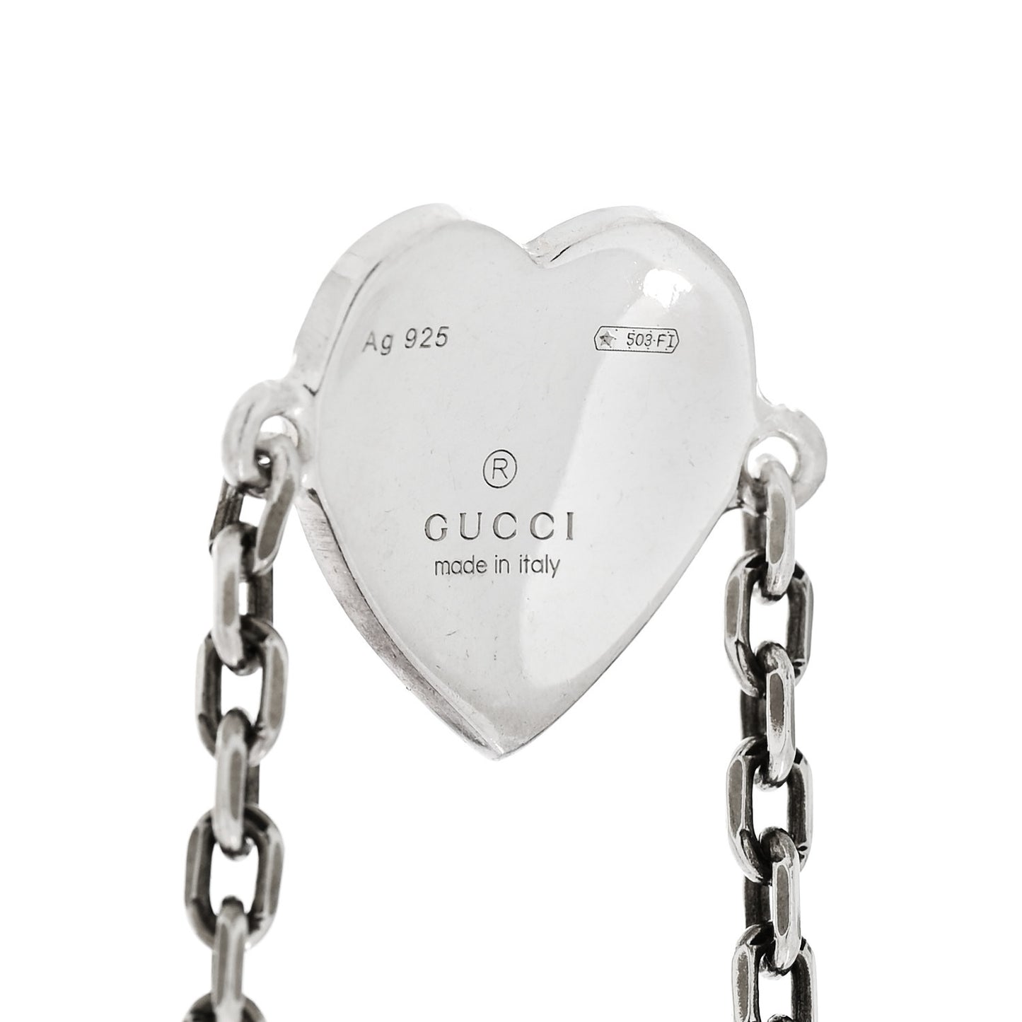 Sterling Silver Enamel Heart Chain Bracelet Blue