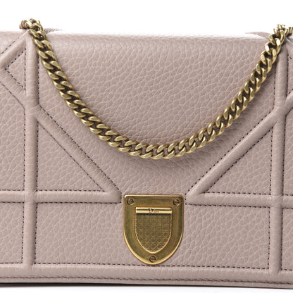 Christian Dior Grained Calfskin Diorama Wallet on Chain Pouch Nude 12 of 12