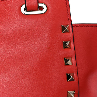 Valentino Garavani Vitello Mini Rockstud Tote Red 13 of 16