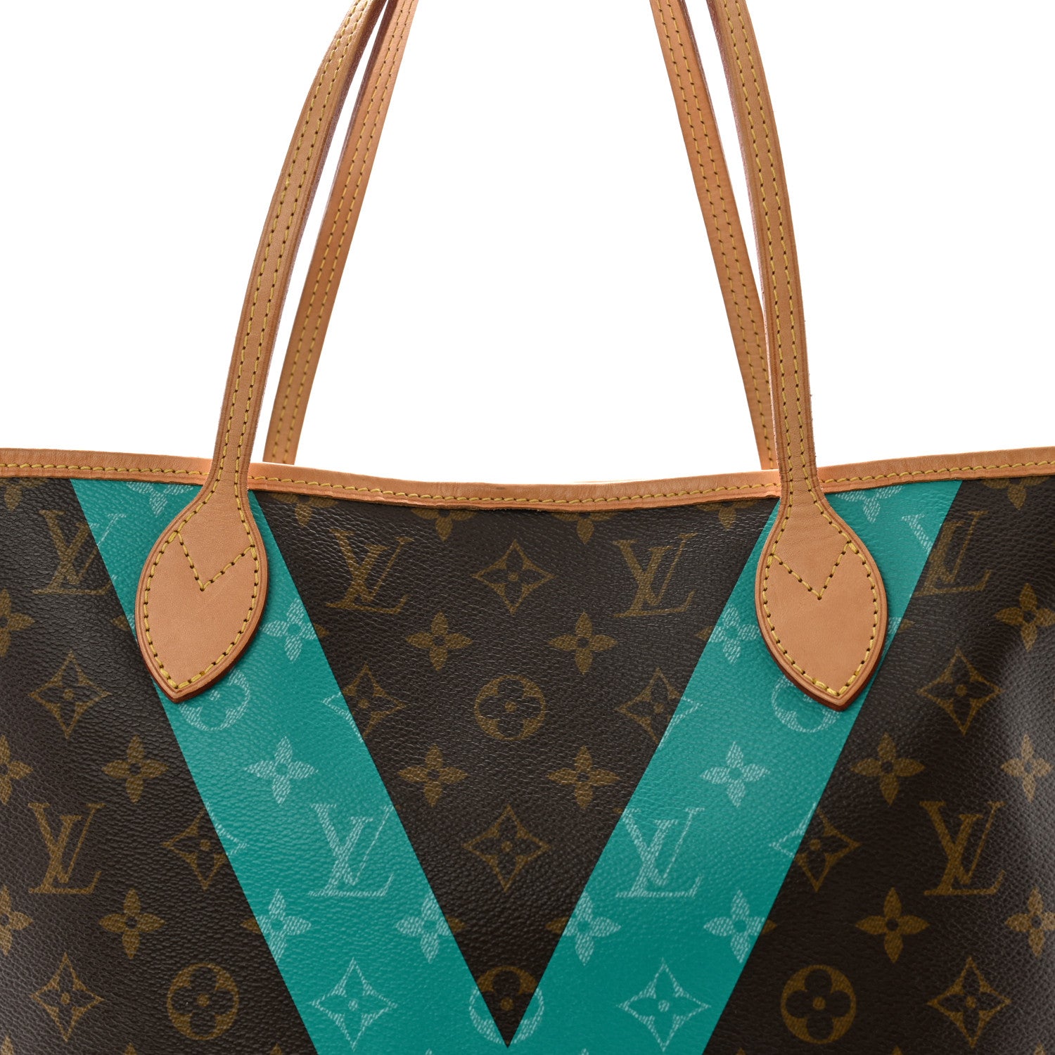 Louis Vuitton Monogram V Neverfull MM Turquoise 7 of 11