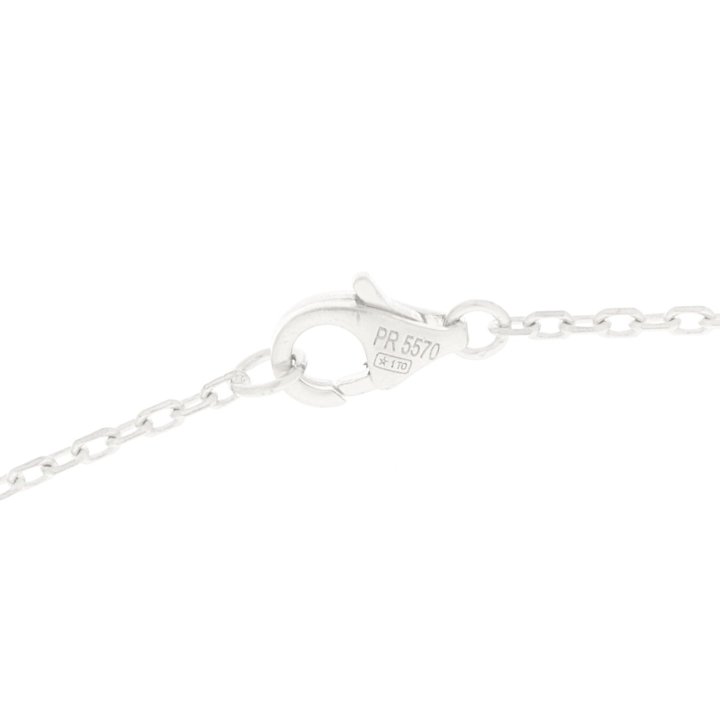 18K White Gold Diamond Interlocking LOVE Paved Necklace